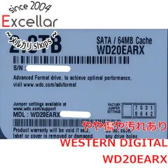 Western Digital製HDD　WD20EARX　2TB SATA600　4000～5000時間以内