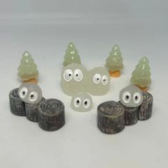 光る!　森のまっくろくろすけ　テラリウム用ミニチュア　置物　ガーデニング　多肉植物　盆栽　苔