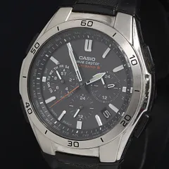 稼動 良品 カシオ WVQ-M410 ウェーブセプター 黒文字盤 デイト 電波ソーラー メンズ腕時計 OGH 2000000 NSK