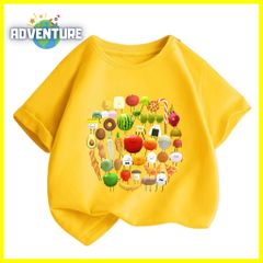 ひみつのおるすばん 半袖Tシャツ 薄手トップス 黄色イエロー ROBLOX　ゲーム 90 100 110 120 130 140 150  子供服キッズ服