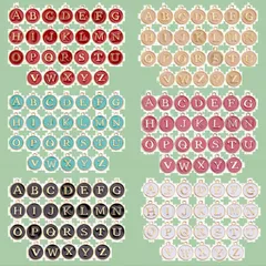 【在庫処分】[SUNNYCLUE] 6色156個 エナメル イニシャル アルファベット チャーム ネックレス ペンダント レター パーツ イヤリング 文字チャーム チョーカー ブレスレット 26文字セット A-Z柄 合金ペンダント 丸メタル チャームパーツ ア