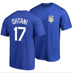 【送料無料】日本正規代理店商品  MLB ロサンゼルス・ドジャース DODGERS 公式 ★大谷翔平ネーム＆ナンバーTシャツ☆ ブルー(50-50 ver)　Fanatics ファナティクス