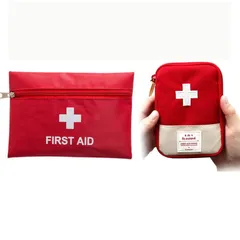 新品 Longbest お薬収納ポーチ 携帯用救急箱 応急処置バッグ 軽量家庭学校旅行出張 アウトドア メディカルポーチ 緊急処置セット 救急バッグ 手提げ 携帯便利 (レッド S+ポーチ)