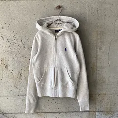 POLO Ralph Lauren ポロラルフローレン ジップアップパーカー グレー ポニーロゴ M 裏起毛