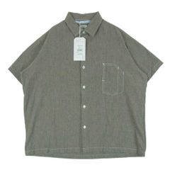 ネセサリー オア アンネセサリー necessary or unnecessary Change Pocket  レギュラーカラー 半袖 シャツ グレー系 BLACK MIX M 2【中古】