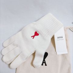 【新品未使用】AMI PARIS AMI DE COEUR グローブ 手袋 アミ オフホワイト