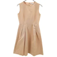 BEAUTY&YOUTH UNITED ARROWS ビューティーアンドユースユナイテッドアローズ 日本製 ノースリーブ 膝丈ワンピース S ベージュ レディース 古着