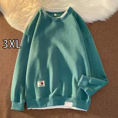 [3XL] メンズ ファッション 服 男性用 オシャレ シンプル 大人 かっこいい 大きいサイズ ストリート 紳士服 春秋 フェイク ツーピース フード付き ラウンドネック スウェットシャツ ゆったり 長袖 トップス カップル カジュアル ジャケット