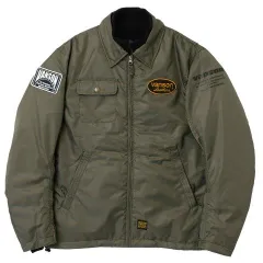Vanson カーキ ジャケット フリース襟付き out-vanson-2-7.jpg