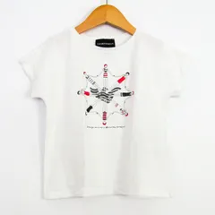 エンポリオ・アルマーニ 半袖Ｔシャツ トップス グラフィックT キッズ 女の子用 6A/118cmサイズ ホワイト Emporio Armani 【中古】