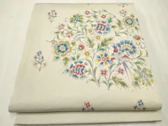 平和屋着物●太鼓柄袋帯　作家物　更紗花唐草文　正絹　逸品　CAAU9479hy