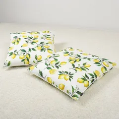 COLORFUL CANDY STYLE 新品  座布団カバー 2枚セット 55cm×59cm シトラスレモン イエロー レモン フルーツ 座布団 ざぶとん カバー ざぶとんカバー センチ 綿 おしゃれ かわいい コットン インテリア モダン シンプル