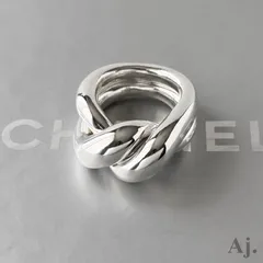 ★お値下げ⭐︎CHANEL リング ボーダー&ラインストーン（ヴィンテージ レア品 ☆お値下げ⭐︎CHANEL リング ボーダー&ラインストーン