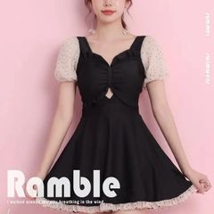 高品質　2way  夏海水着　体型カバー　着痩せワンピース　韓国　大人気　かわいい