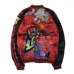 【美品・コラボ】錦×新世紀エヴァンゲリオン　トラック ジャケット　綾波レイ 刺繍 エヴァンゲリオン Evangelion 錦 コラボ 綾波 レイ 三日月 刺繍
