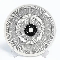 新品 マリメッコ marimekko プレート 25cm シイルトラプータルハ LAUTANEN ブラック ホワイト 63304 063304 191 洋食器 テーブルウェア 北欧