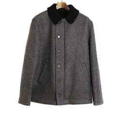 lucien pellat-finet ルシアンペラフィネ カシミヤ混ウールボアジャケット グレー系 Mのサムネイル