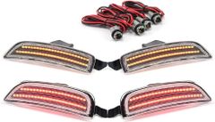 マツダ ロードスター ND5RC RF NDERC バンパー コーナー ウインカー LED ライト マーカー レンズ サイド リフレクター ランプ 前後左右 1台分 クリア(黄光)×クリア(赤光) KRB304