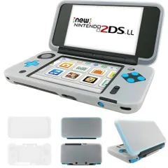 【在庫セール】RDFJ New 2DS LL シリコン保護カバー 衝撃吸収 全面保護 着脱簡単 ケース ホワイト