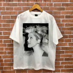 Cyndi Lauper  シンディ・ローパー Tシャツ モノクロサイドショット 白T ビンテージ  S-XXLno.ca0040