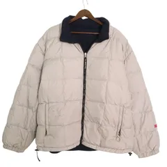 90年代 POLO JEANS ポロジーンズ リバーシブルダウンジャケット ホワイト (メンズ XL) 中古 古着 A2789