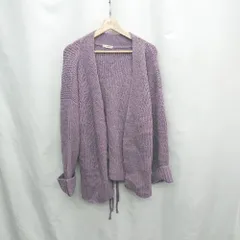 ◇ ⊇ ◎ mystic ミスティック 長袖 カーディガン サイズF パープル レディース E  【1503060010884】
