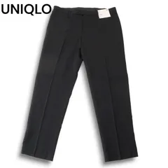 新品★ UNIQLO ユニクロ 春夏 感動パンツ★ ウルトラライト ウールライク スラックス パンツ Sz.91 メンズ 黒 大きいサイズ