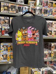 FIVE NIGHTS AT FREDDY'S Tシャツ ピザ パロディ ゲーム グッズ メンズ 半袖 FNAF ホラー キャラクター グレー