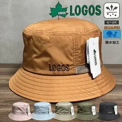 ロゴス LOGOS バケットハット 軽撥水 吸汗速乾 洗える 帽子 ウォッシャブル ロゴ刺繍 サイズ調整可能 アウトドア キャンプ フェスのサムネイル
