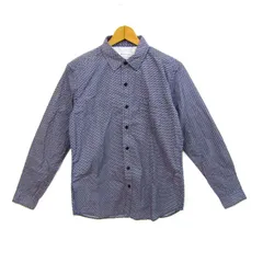 ザショップティーケー 長袖シャツ トップス 総柄 コットン メンズ Mサイズ 青×茶×白 THE SHOP TK 【中古】