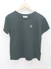 ◇ CALNAMUR ロゴ プリント クルーネック 半袖 Tシャツ カットソー サイズF ブラック レディース P  【1406240021031】