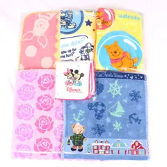 ディズニー他 ハンドタオル 6点セット 未使用有 ミッキー ダッフィー等 まとめて 大量 小物 レディース Disney etc. 【中古】