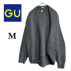 M GU ジーユー ワッフルボレロカーディガン ボレロ グレー 肩掛け 羽織 Mサイズ 軽く空気のように肌に馴染むワッフル素材が心地いい着流しタイプのカーディガン!! たっぷりした衿周りがニュアンスを演出してくれます♡ T119_a221