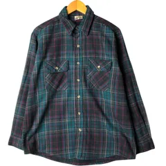 古着 90年代 ファイブブラザー Five Brother 長袖 ヘビーネルチェックシャツ USA製 メンズL相当 ヴィンテージ/eaa581727