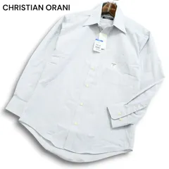 【新品 未使用】 CHRISTIAN ORANI クリスチャンオラーニ 通年 長袖 ストライプ ワイシャツ シャツ Sz.37-76 メンズ ビジカジ