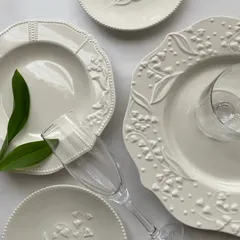 すずらん ころころ★ラリック フランス ビンテージ 21㎝皿 muguet Ｂ すずらん ころころ☆ラリック フランス ビンテージ 21㎝皿 muguet B