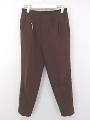 ◇ AZUL BY MOUSSY アズールバイマウジー タック センタープレス パンツ サイズM ブラウン レディース P  【1303020001316】