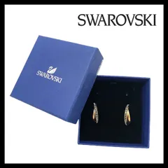 Y【SWAROVSKI】ダイナミック ピアス ゴールド/金カラー クリスタル フープ スワロフスキー Dynamic (54196TT1a①)