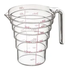 【在庫セール】クリア 500ML 段々計量カップ 2700 電子レンジ対応 山崎実業