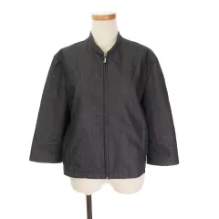アルマーニエクスチェンジ A/X ARMANI EXCHANGE ジャケット ノーカラー ジップアップ パンチング M グレー ☆AA★ /rm0220のサムネイル