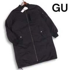【新品 未使用】 GU ジーユー 秋冬★ 中綿 ロング MA-1 ブルゾン ジャケット Sz.S レディース 黒