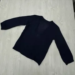 ＊【アウトレット特価】ニットカーディガン　ネイビー　紺　厚手　レディース　アウター　秋　冬【訳あり】