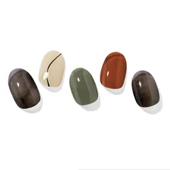 ND-387 新品 オホーラ「N Noir」ノワール 30枚 マーブル ohora ジェルネイルシール 付け爪 黒 緑 茶 カラフル