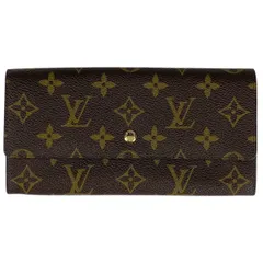 ルイ・ヴィトン Louis Vuitton ポシェット ポルト モネ クレディ 札入れ 小銭入れ 二つ折り 長財布 モノグラム ブラウン M61723 レディース 【中古】