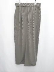 ◇ ⊂ ◎ ●未使用● GU ジーユー フロントジップ ロング丈 ナロー スカート サイズM オリーブ系 レディース E  【1505290022187】