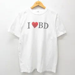 L/古着 半袖 ビンテージ Tシャツ メンズ 00s ハート コットン クルーネック 白 ホワイト 25may29 中古