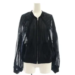 エンフォルド ENFOLD SheerTwill See-through Blouson ブルゾン ジャケット ジップアップ シアー 38 紺 ネイビー /HK ■OSのサムネイル