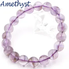 氷種 ファントムアメジスト  定価4,900円 天然石 パワーストーン 一連ブレスレット 10mm 本物 現品 芸能人着用 m71