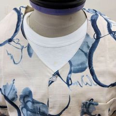 鯉口（こいくち）ダボシャツ　ひょうたんプリント　オフ白　特大　festival clothes