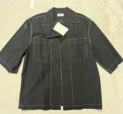 LEMAIRE 半袖シャツ ダークグリーン LEMAIRE ショートスリーブ シャツ | グリーン | FARFETCH JP